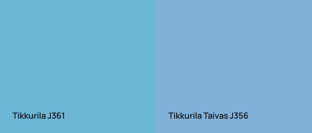 Tikkurila  J361 vs Tikkurila Taivas J356