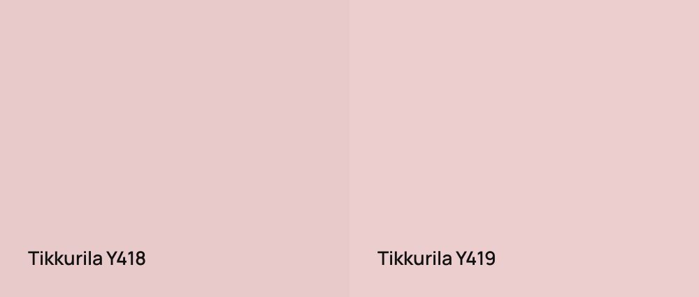 Tikkurila  Y418 vs Tikkurila  Y419