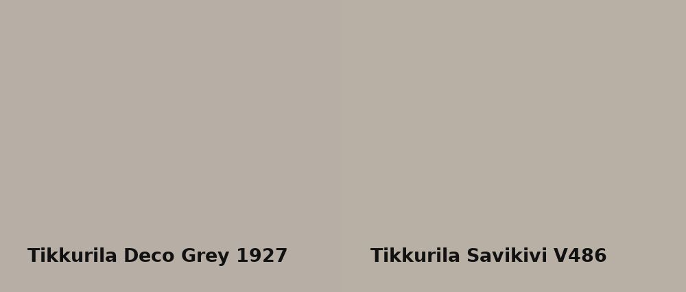 Tikkurila  Deco Grey 1927 vs Tikkurila Savikivi V486