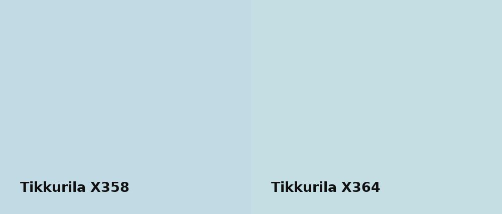 Tikkurila  X358 vs Tikkurila  X364
