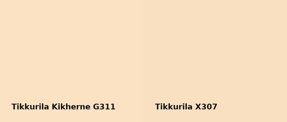 Tikkurila Kikherne G311 vs Tikkurila  X307