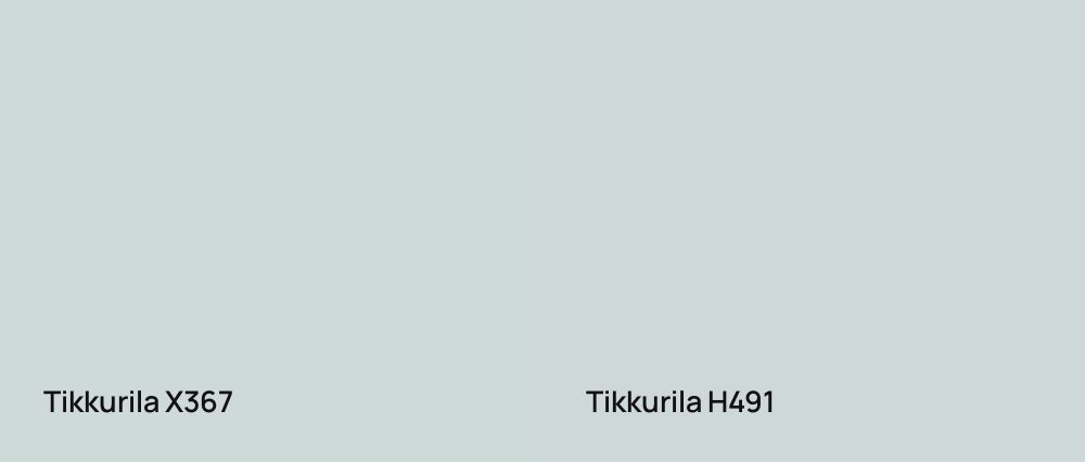 Tikkurila  X367 vs Tikkurila  H491