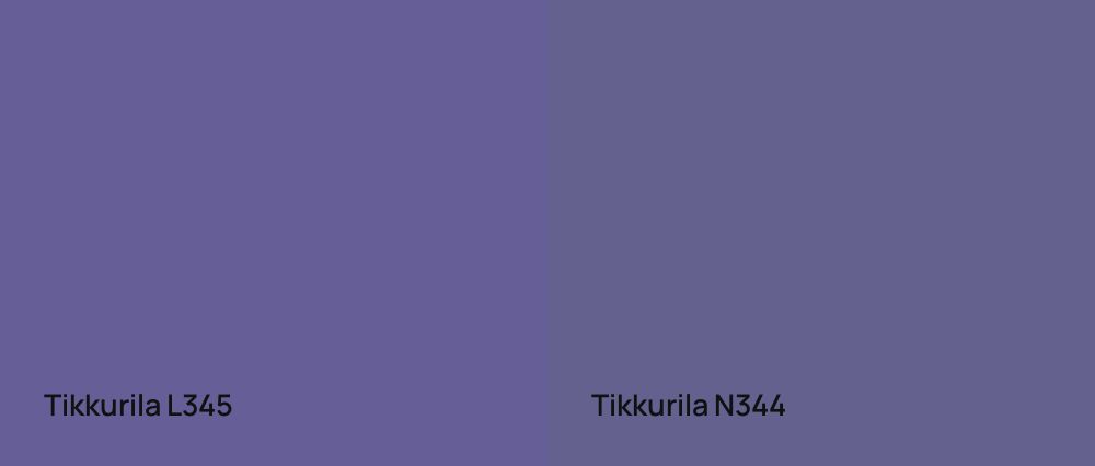 Tikkurila  L345 vs Tikkurila  N344