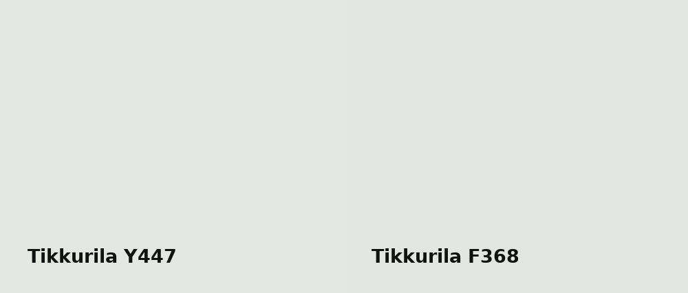Tikkurila  Y447 vs Tikkurila  F368