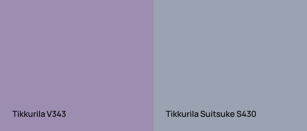 Tikkurila  V343 vs Tikkurila Suitsuke S430