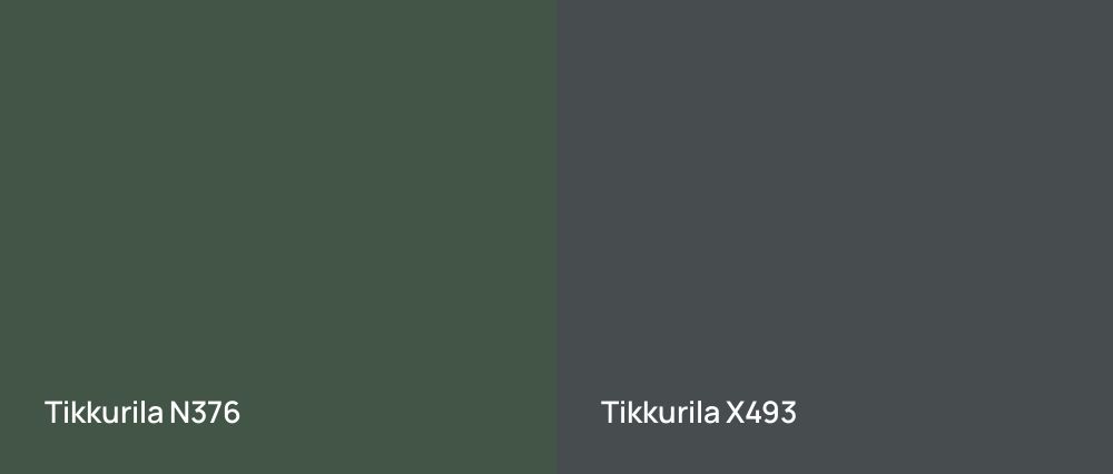 Tikkurila  N376 vs Tikkurila  X493
