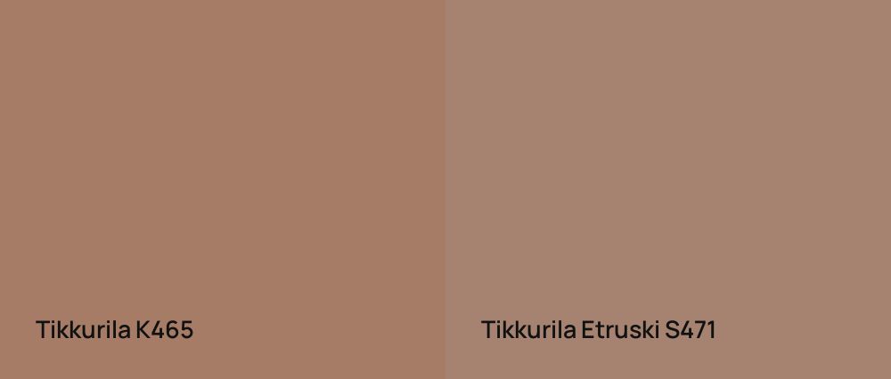Tikkurila  K465 vs Tikkurila Etruski S471