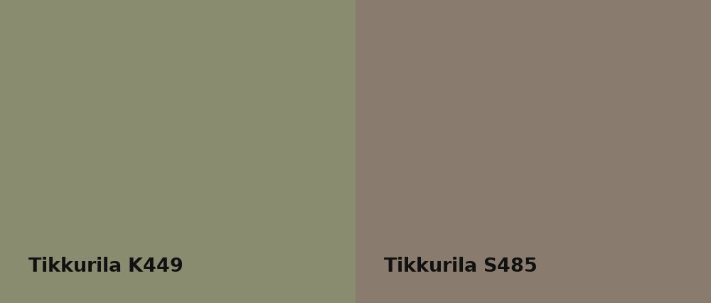 Tikkurila  K449 vs Tikkurila  S485