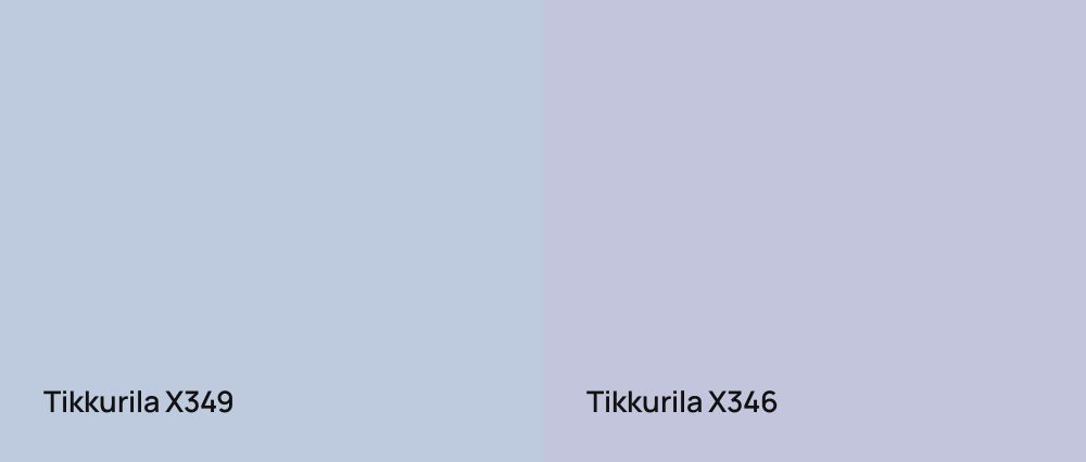 Tikkurila  X349 vs Tikkurila  X346