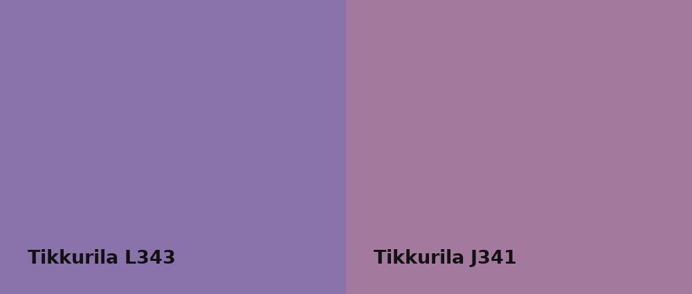 Tikkurila  L343 vs Tikkurila  J341