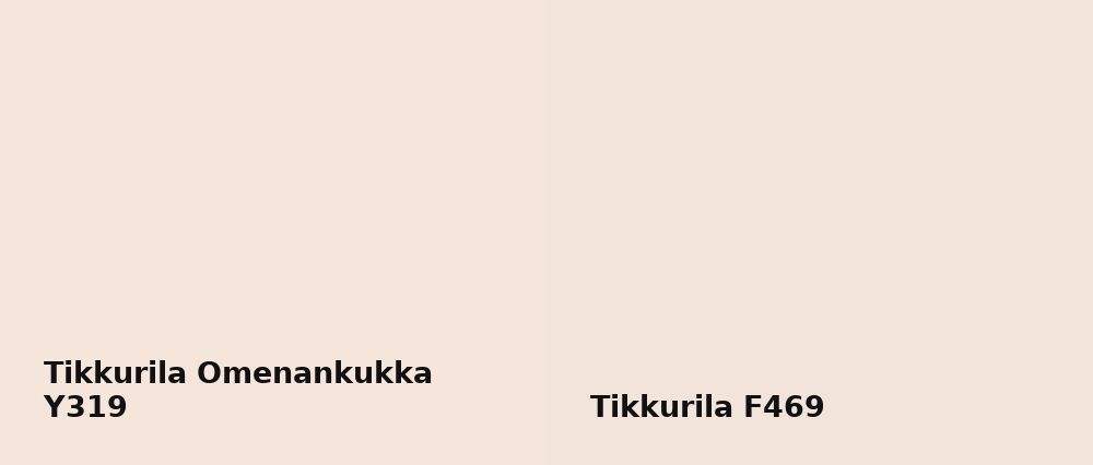 Tikkurila Omenankukka Y319 vs Tikkurila  F469