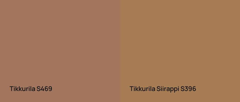 Tikkurila  S469 vs Tikkurila Siirappi S396