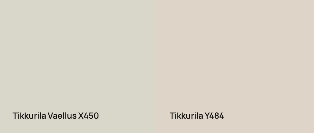 Tikkurila Vaellus X450 vs Tikkurila  Y484