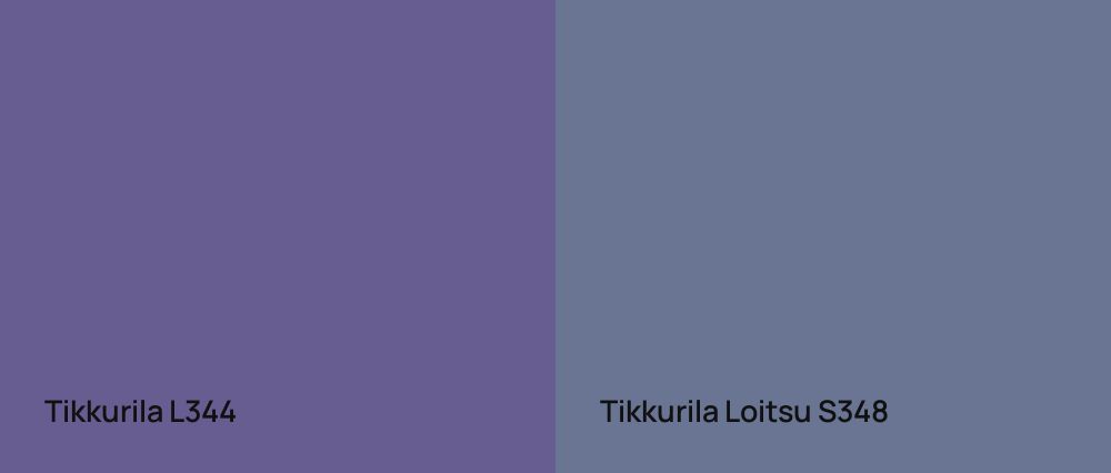 Tikkurila  L344 vs Tikkurila Loitsu S348