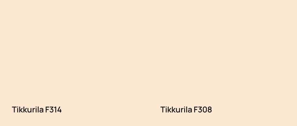Tikkurila  F314 vs Tikkurila  F308