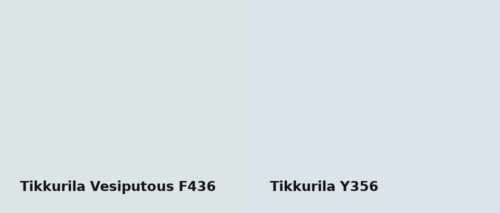 Tikkurila Vesiputous F436 vs Tikkurila  Y356