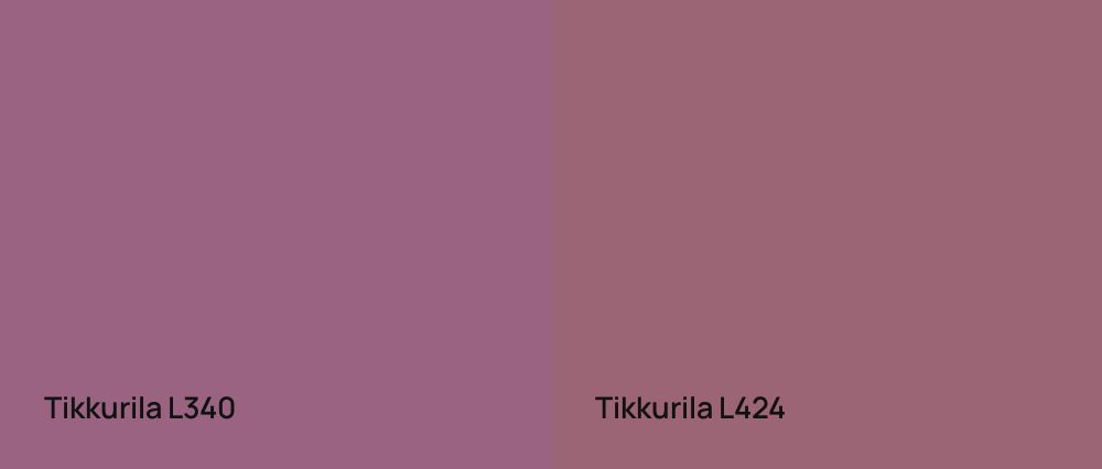 Tikkurila  L340 vs Tikkurila  L424