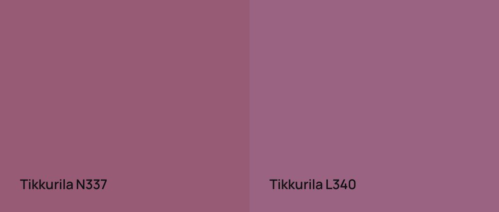 Tikkurila  N337 vs Tikkurila  L340