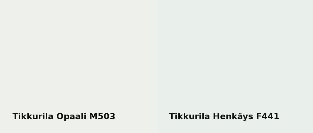 Tikkurila Opaali M503 vs Tikkurila Henkäys F441