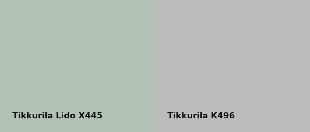 Tikkurila Lido X445 vs Tikkurila  K496