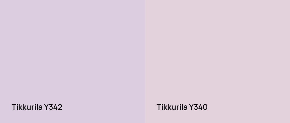Tikkurila  Y342 vs Tikkurila  Y340