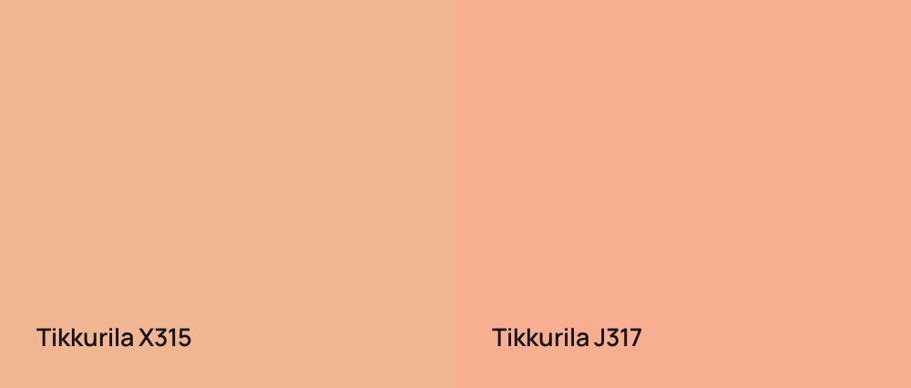 Tikkurila  X315 vs Tikkurila  J317