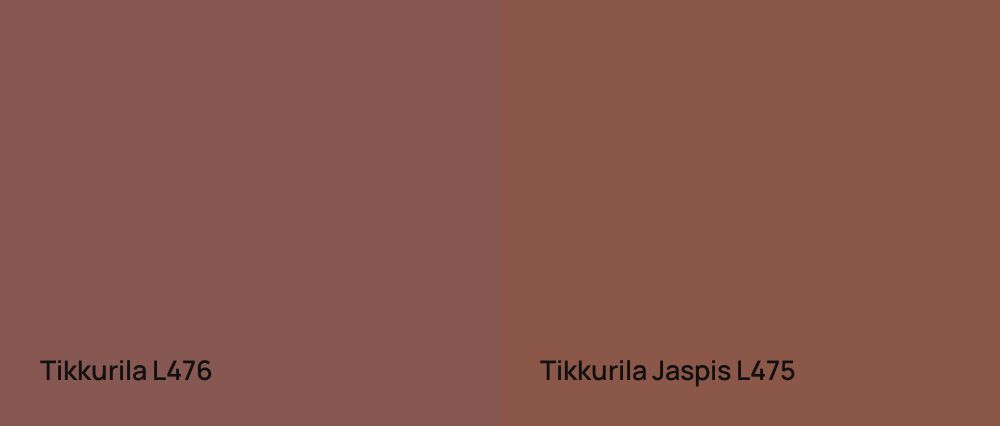 Tikkurila  L476 vs Tikkurila Jaspis L475