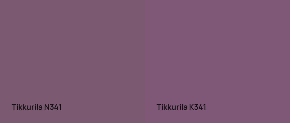 Tikkurila  N341 vs Tikkurila  K341