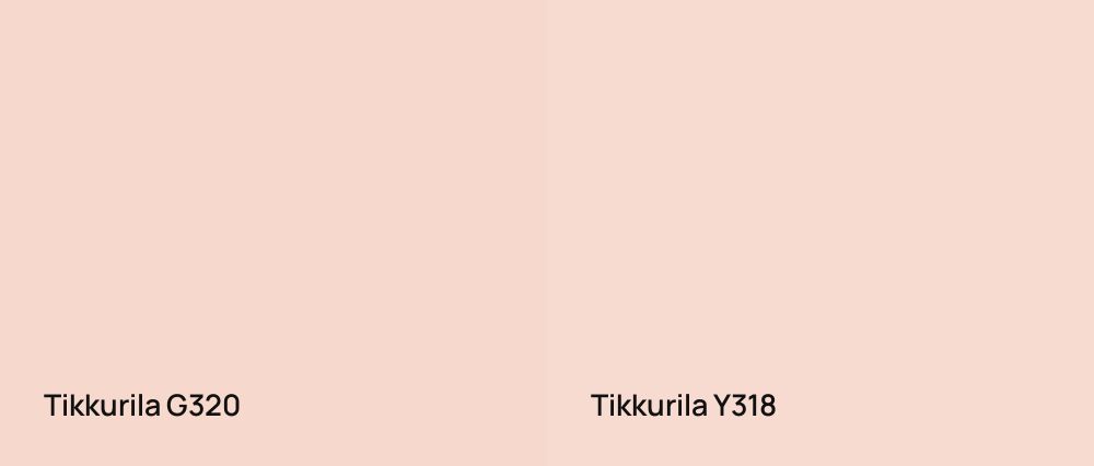 Tikkurila  G320 vs Tikkurila  Y318