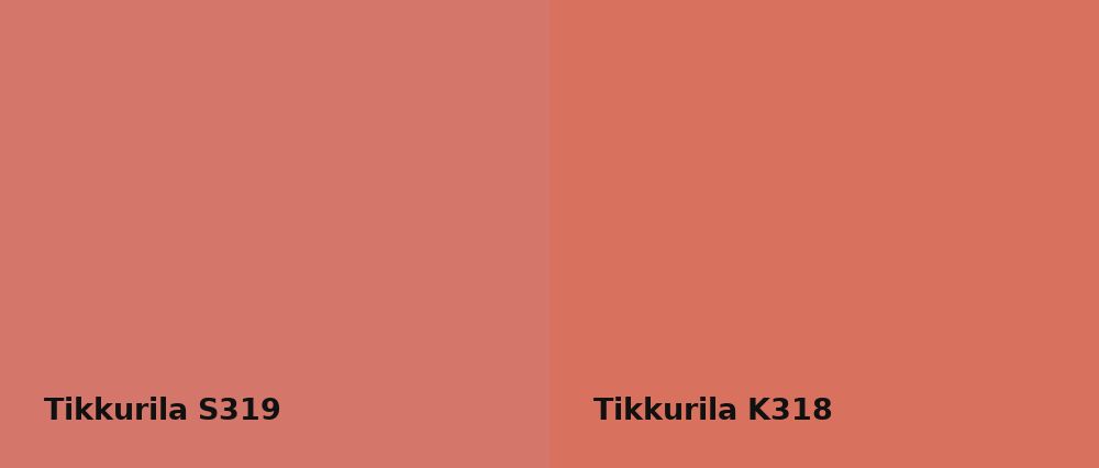 Tikkurila  S319 vs Tikkurila  K318