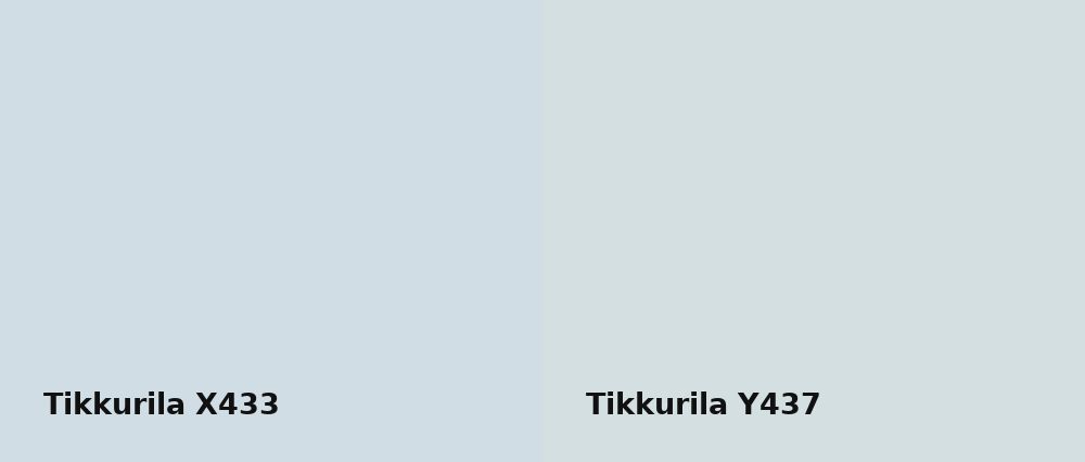 Tikkurila  X433 vs Tikkurila  Y437