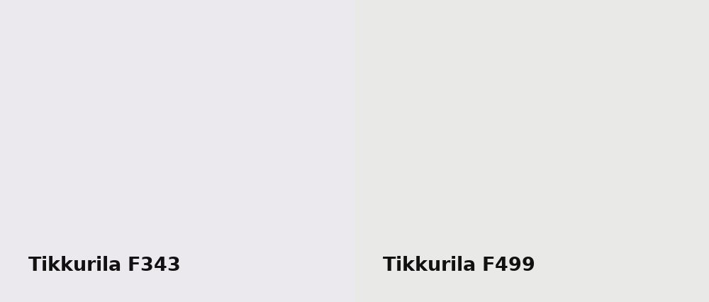 Tikkurila  F343 vs Tikkurila  F499