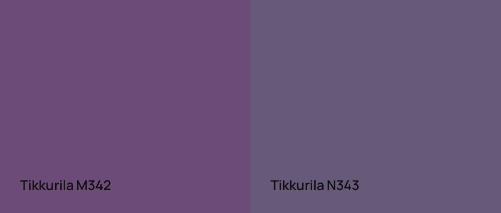 Tikkurila  M342 vs Tikkurila  N343