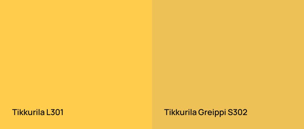 Tikkurila  L301 vs Tikkurila Greippi S302