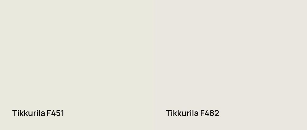 Tikkurila  F451 vs Tikkurila  F482