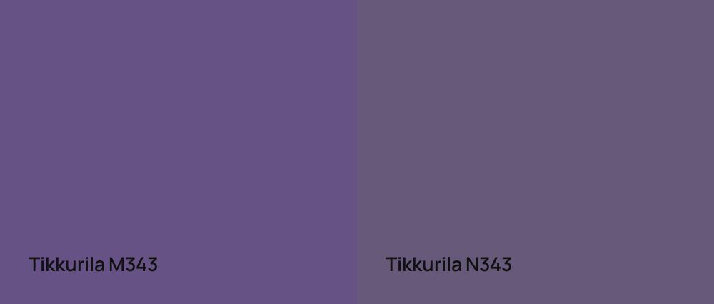 Tikkurila  M343 vs Tikkurila  N343