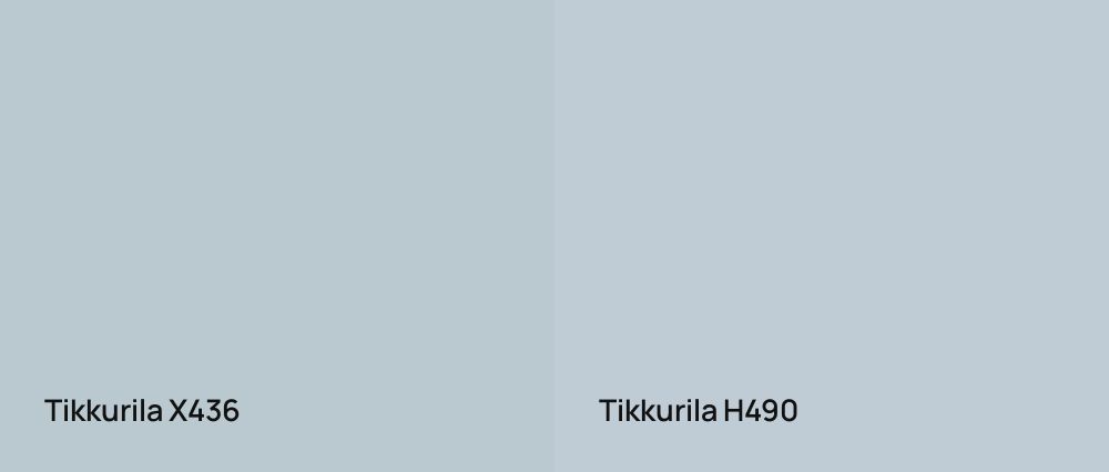 Tikkurila  X436 vs Tikkurila  H490