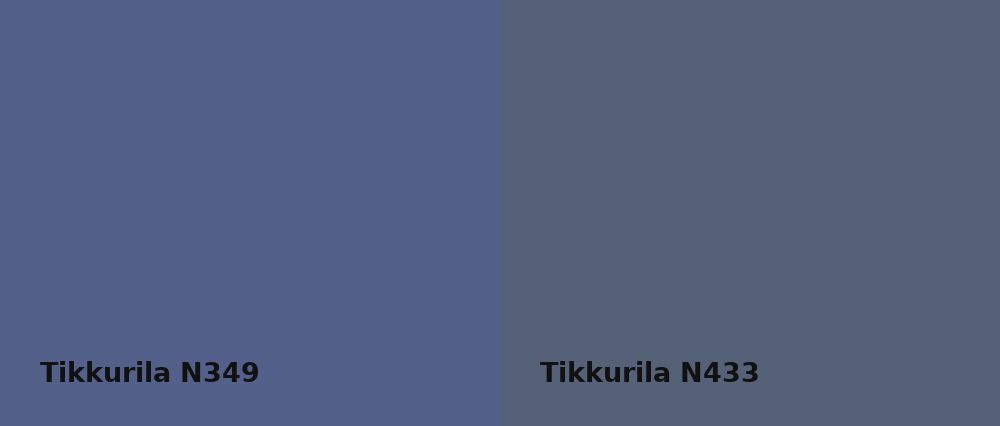 Tikkurila  N349 vs Tikkurila  N433