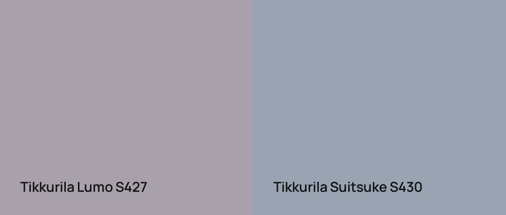Tikkurila Lumo S427 vs Tikkurila Suitsuke S430