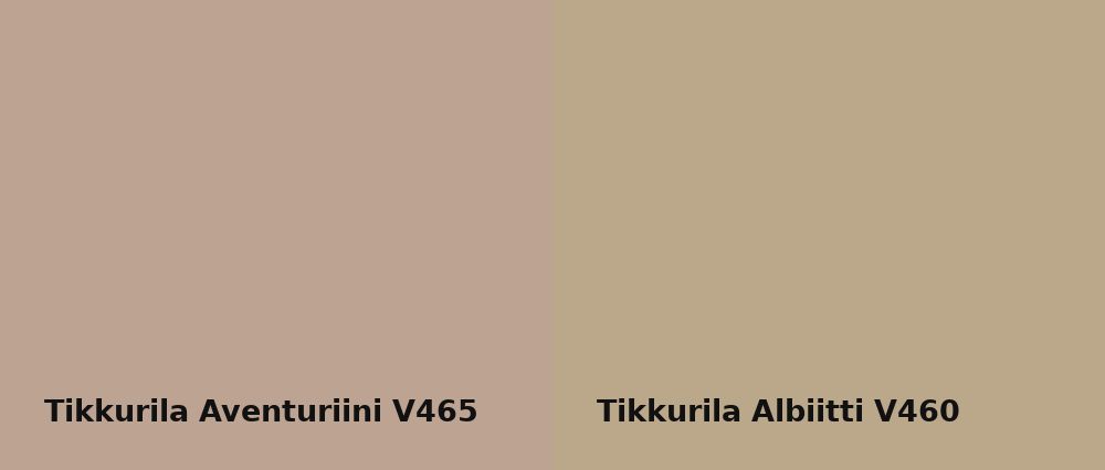 Tikkurila Aventuriini V465 vs Tikkurila Albiitti V460