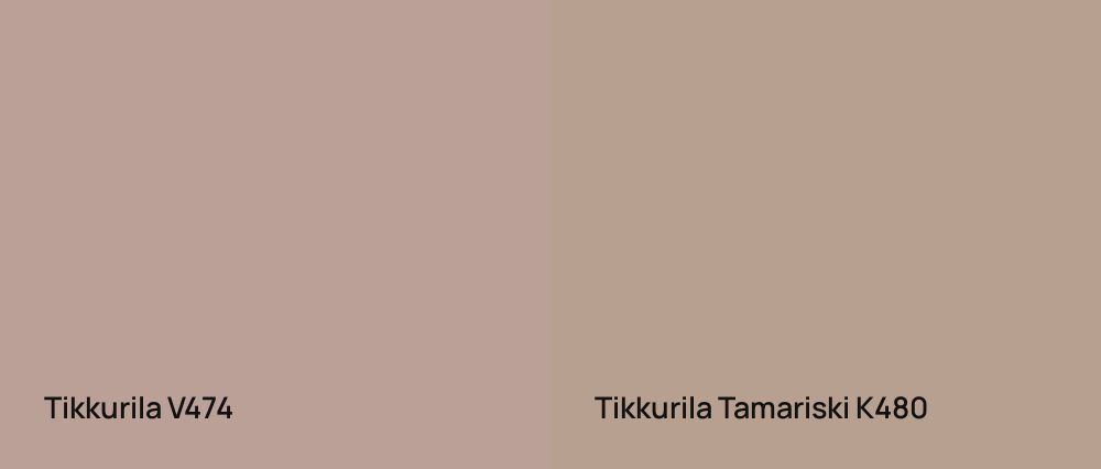 Tikkurila  V474 vs Tikkurila Tamariski K480