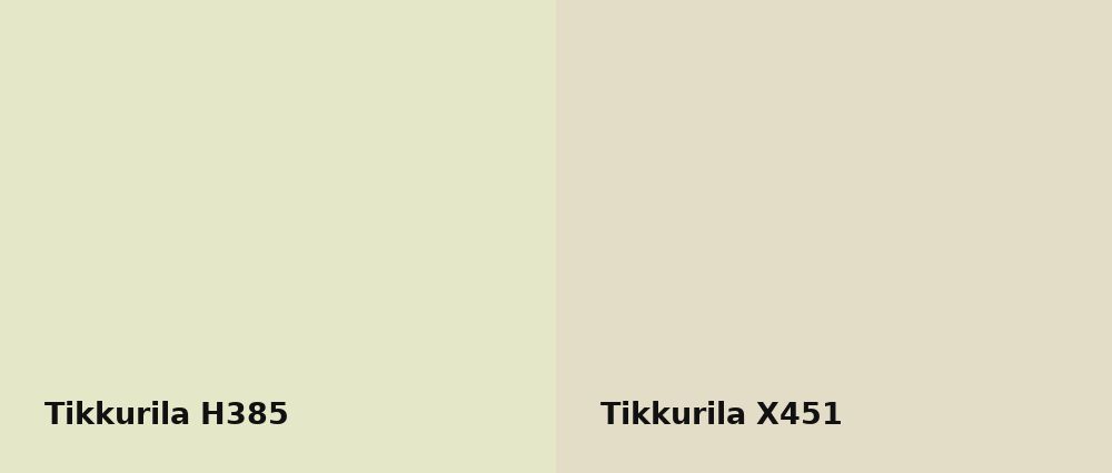 Tikkurila  H385 vs Tikkurila  X451