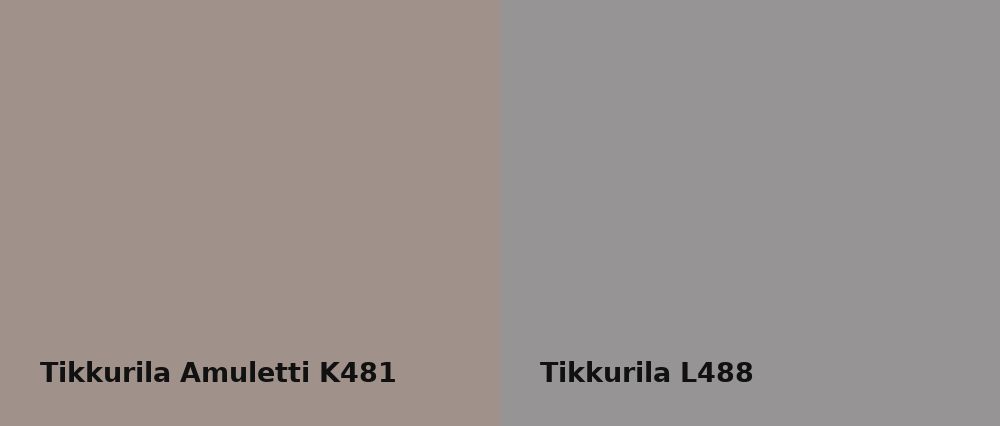 Tikkurila Amuletti K481 vs Tikkurila  L488