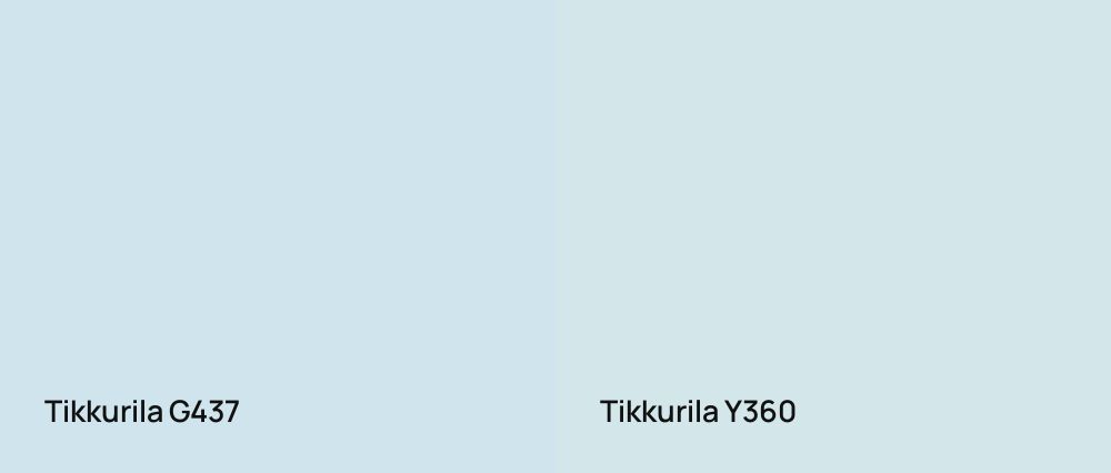 Tikkurila  G437 vs Tikkurila  Y360