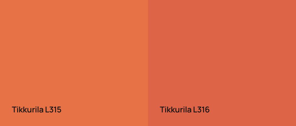 Tikkurila  L315 vs Tikkurila  L316