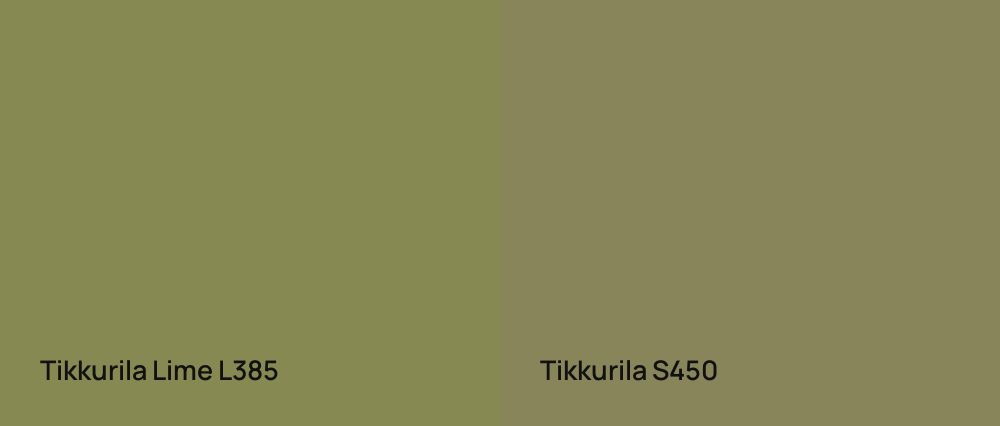 Tikkurila Lime L385 vs Tikkurila  S450