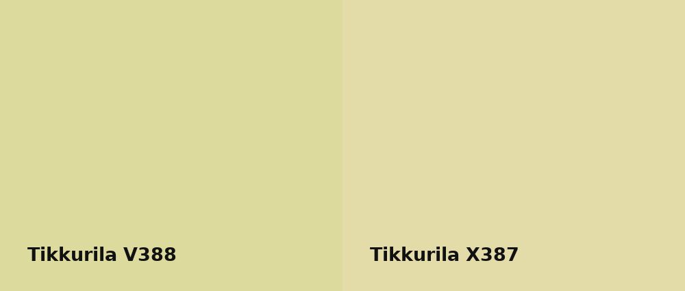 Tikkurila  V388 vs Tikkurila  X387
