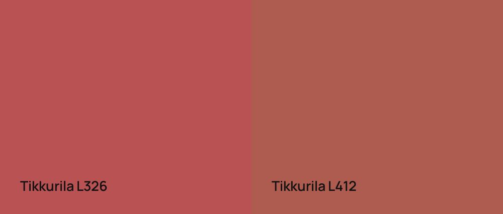 Tikkurila  L326 vs Tikkurila  L412