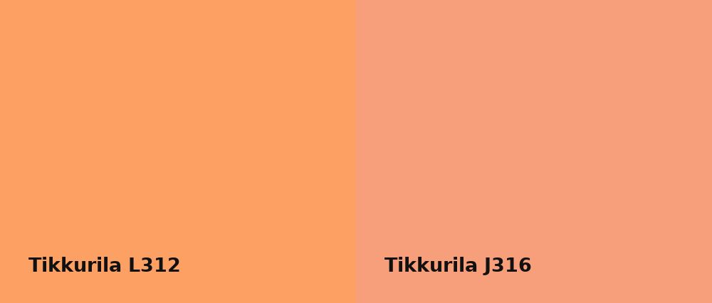 Tikkurila  L312 vs Tikkurila  J316