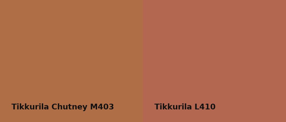 Tikkurila Chutney M403 vs Tikkurila  L410